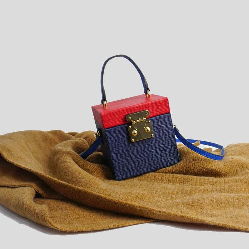 Leather lock box Bag - Bellarte Enchanté Leather lock box Bag